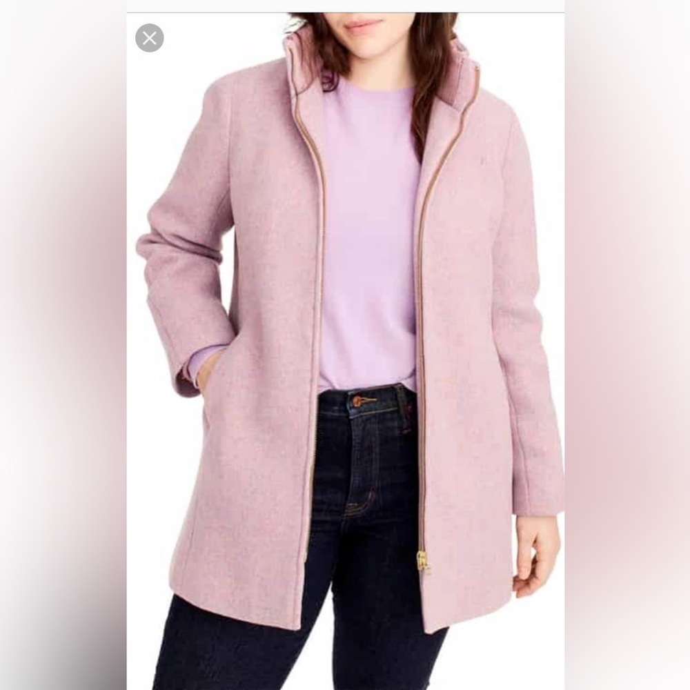 J crew Lodge Coat - heather cotton candy pink